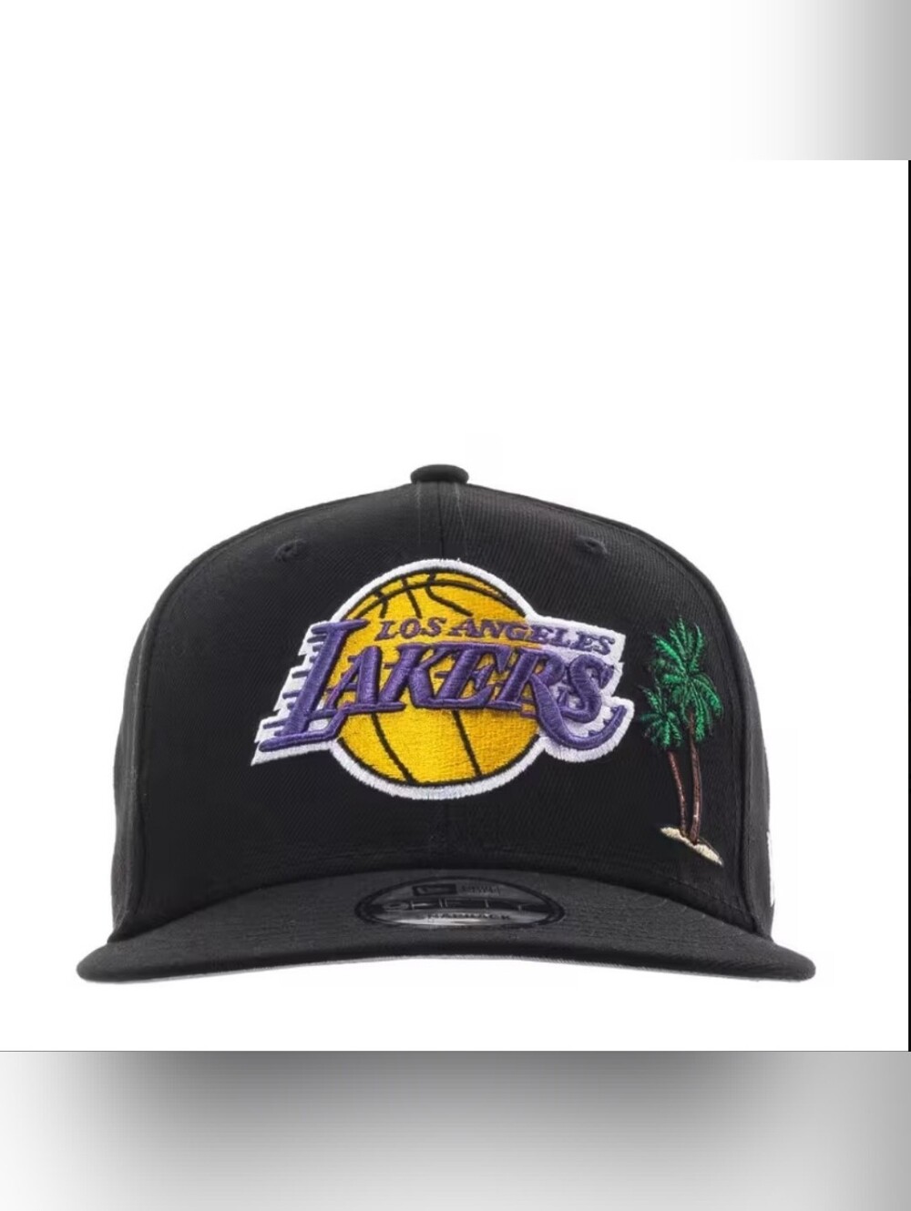 New Era Black Los Angeles Lakers Snapback with Purple & Yellow Logo